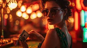 Tampilan meja dealer langsung ll toto dengan pemain dan studio multi-kamera